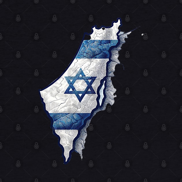 ISRAEL MAP by Gold Turtle Lina